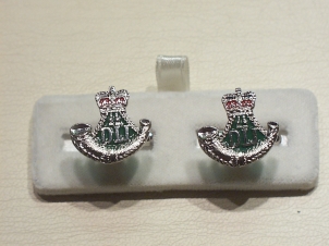 Durham Light Infantry enamelled cufflinks - Click Image to Close